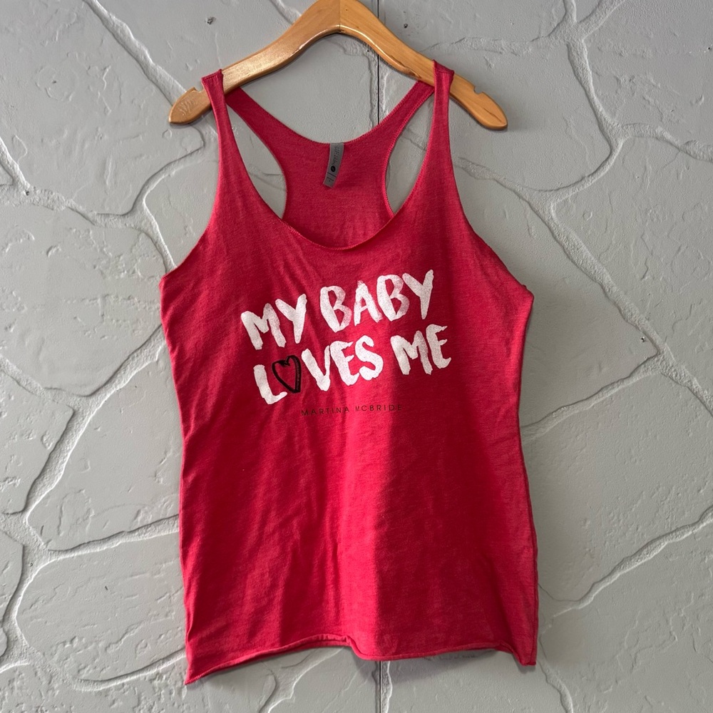 Martina Mcbride “My Baby Loved Me” Racerback Red Tank Top